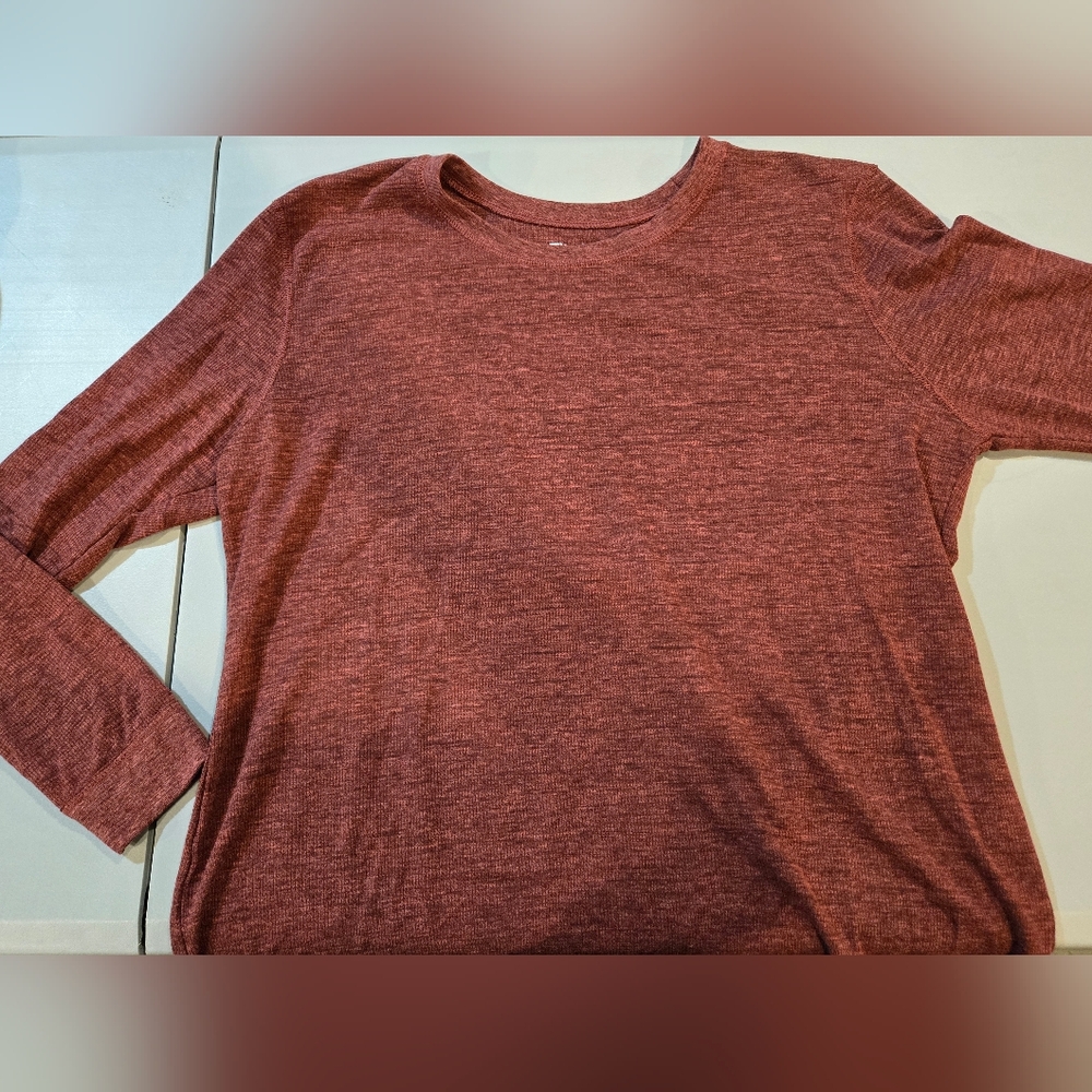 Fruit of the Loom Maroon Long Sleeve Top (4c6)